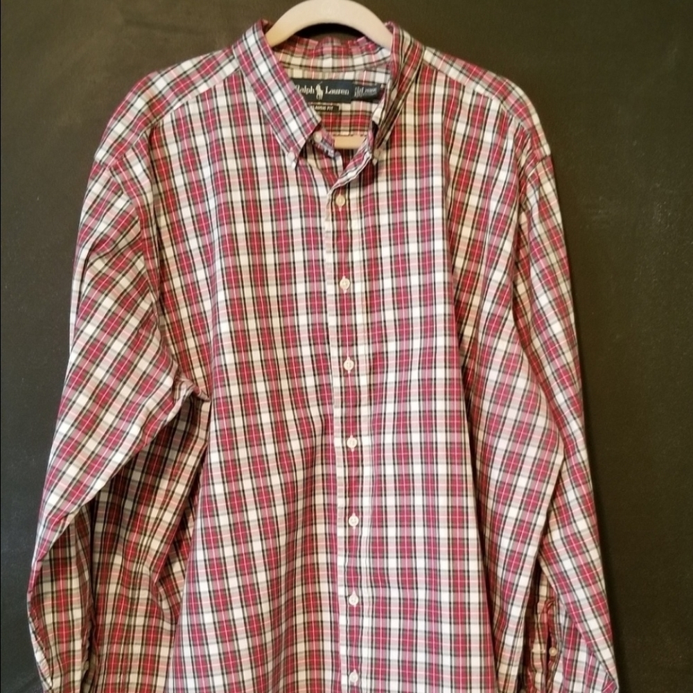 Ralph Lauren Men's Plaid Button Down Shirt